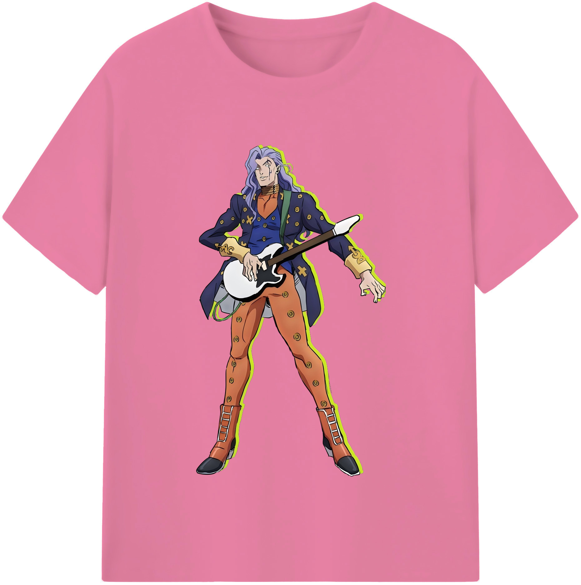 （画像用） ジョジョの奇妙な冒険 おといし あきら JoJo's Bizarre Adventure Akira Otoishi 綿100％半袖Tシャツ（フロントプリント）